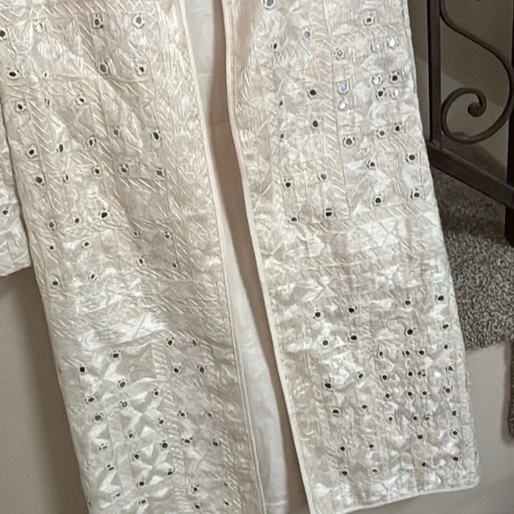 NWT Vintage 2000 Susan Lazar Bloomingdale’s Cream Coat Sz 6 Vogue Runway Piece - Picture 4 of 10